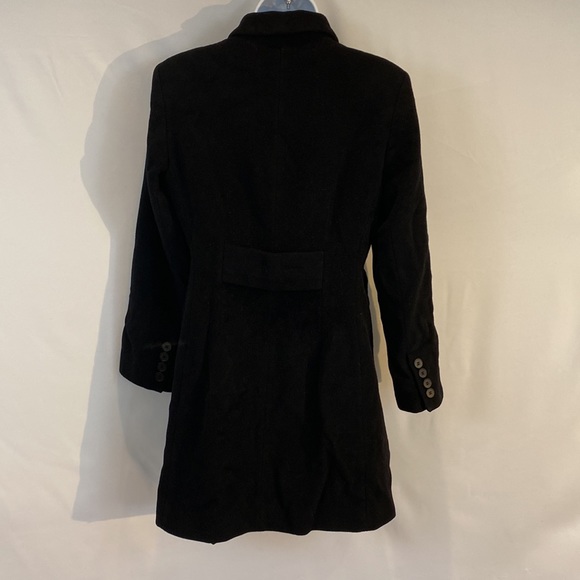 Anne Klein thigh length wool and cashmere pea coat in black size 6P 6 petite - Picture 14 of 16